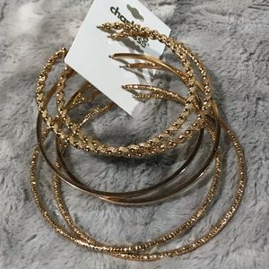 NWT Large Gold Hoop Earrings